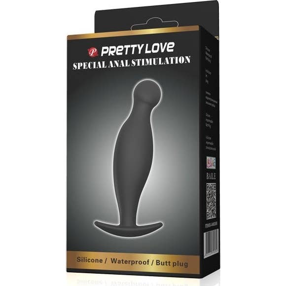 Pretty Love Plug Anal Silicona 11.7cm Negro 1ud