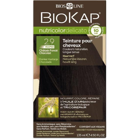 Biokap Delicato Rapid Tinte 2,9 Castaño Oscuro Chocolate 135ml