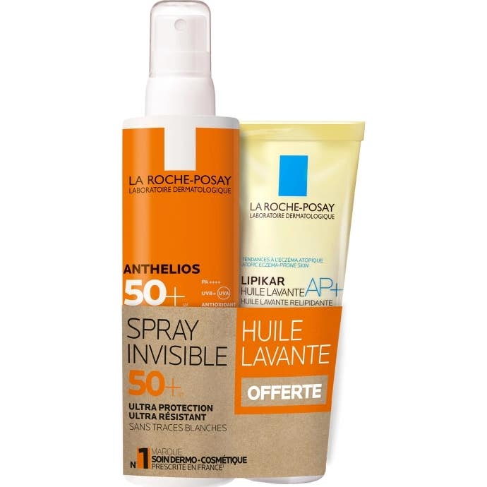 La Roche Posay Anthelios Spray Invisible SPF50 200 ml + Lipikar Huile Lavante AP+ 100 ml