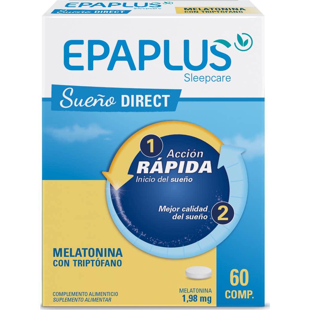 Epaplus Sleepcare Sueño Direct Melatonina con Triptófano 60 comprimidos