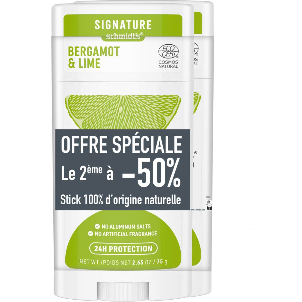 'Schmidt''s Signature Desodorante Bergamota Limón Verde 2x75g'