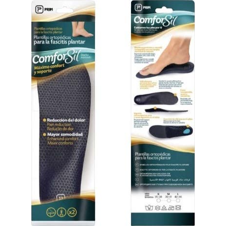 Comforsil Plantillas Ortopedicas Para Fascitis Plantar 2 Unidades Talla L