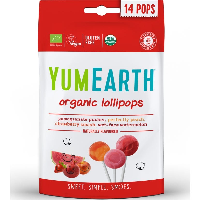YumEarth Organic Lollipops Naturally Flavored 14uds | Natural Doctor