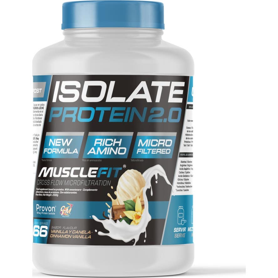 MuscleFit ISOLATE Protein CFM Creación de Músculo Sabor Vainilla & Canela 2kg | Natural Doctor