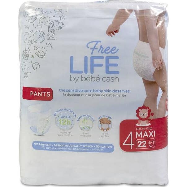 Freelife Bebecash Pants Pañal Infantil Maxi Talla 4 8-15kg 22uds