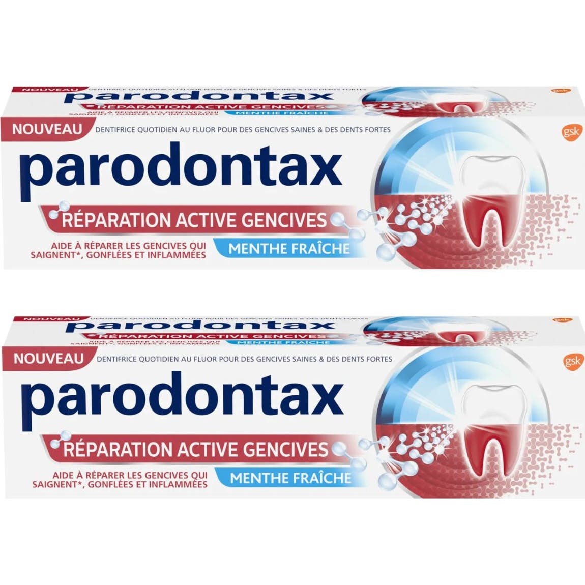 Parodontax Reparador Active Encías Dentífrico 2x75ml