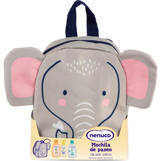 Nenuco Pack Mochila de Paseo Elefante + 3 productos