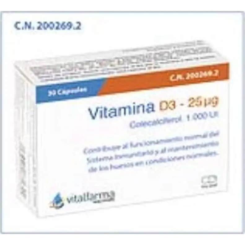 Vitalfarma Vitamina D3 Select 25Mcg 30 Caps
