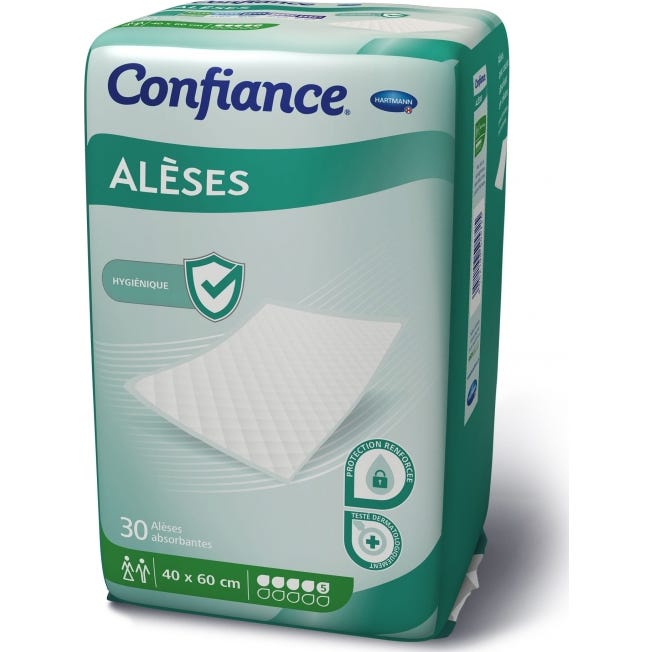 Confiance Alèses Absorbantes 5 gouttes 40 X60 cm 30 uds