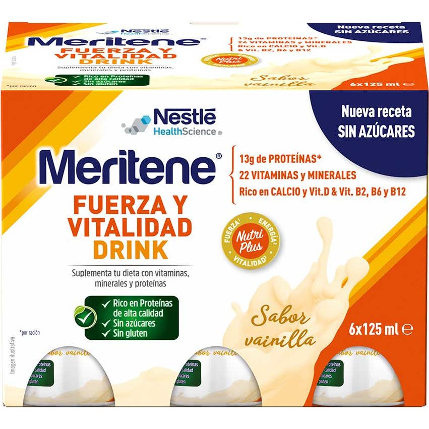 Meritene Fuerza y Vitalidad Drink Vainilla 6x125ml