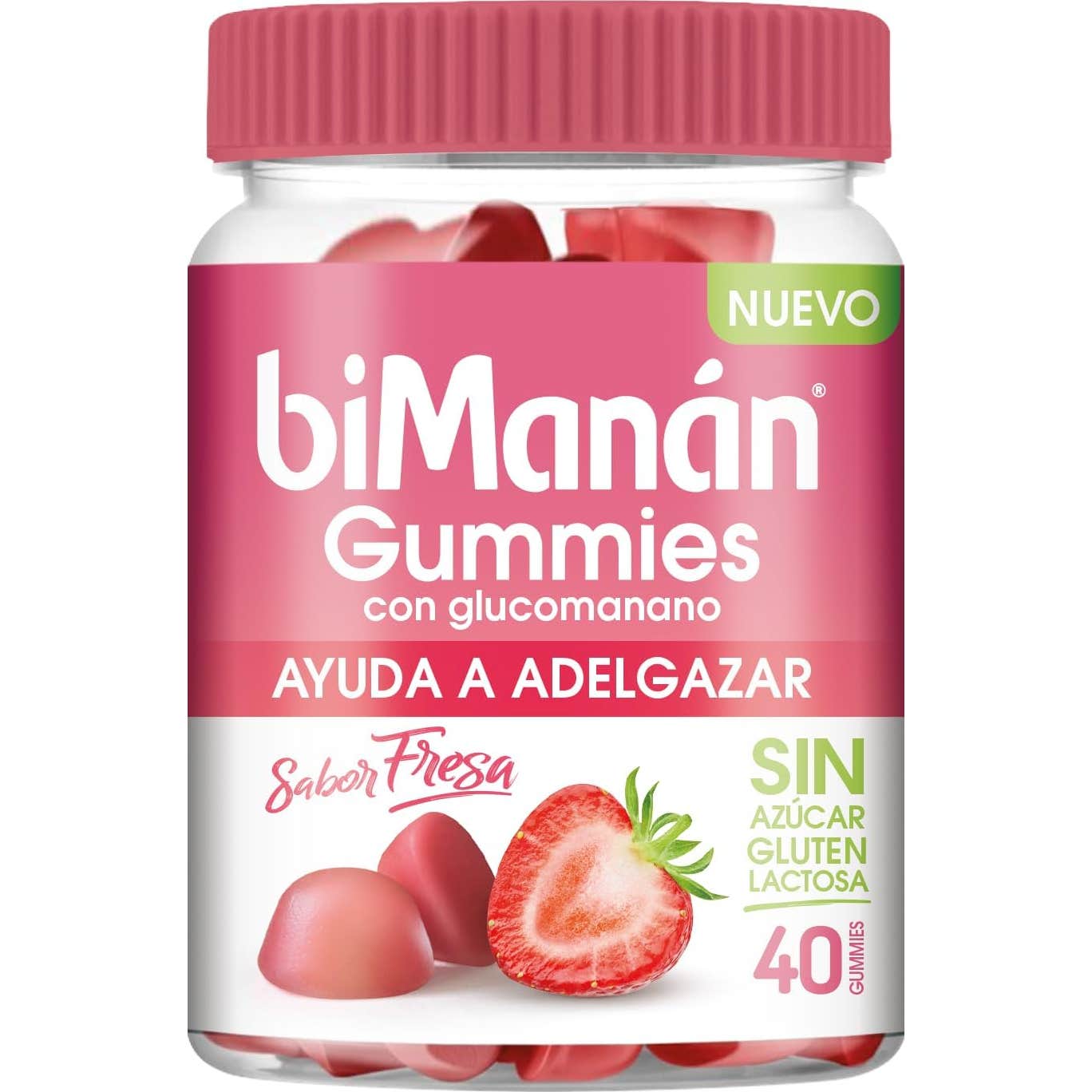 Bimanán® Bimanán Gummies Glucomanano Fresa 40Uds