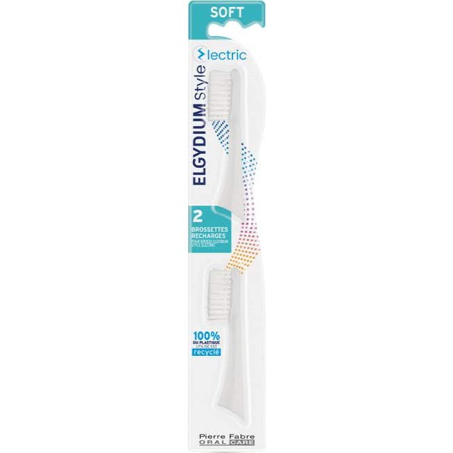 Elgydium Style Recambios Cepillo de Dientes Eléctrico Suave 2 uds