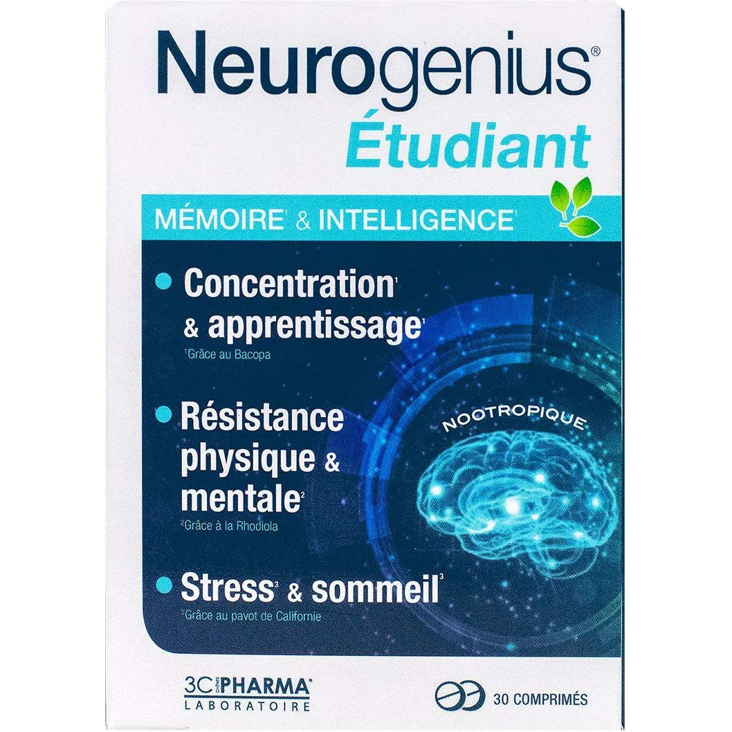 Neurogenius Estudiante Memoria e Inteligencia 30 Comprimidos