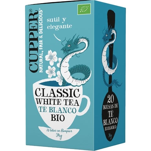 Cupper Blanco Te Bio 20 Bolsitas Infusoras. - Imagen 4