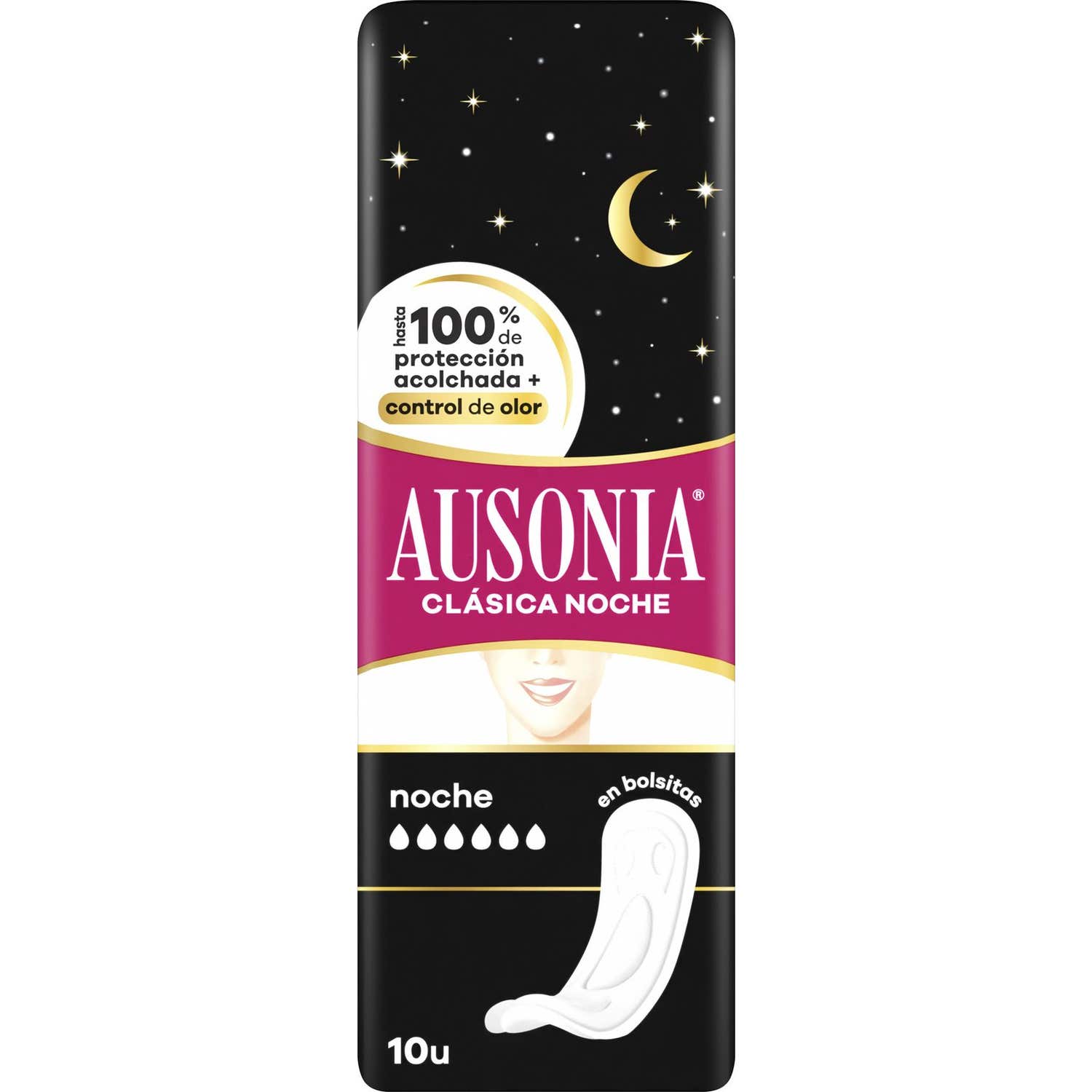Ausonia Compresas Super Plus Noche 9 uds