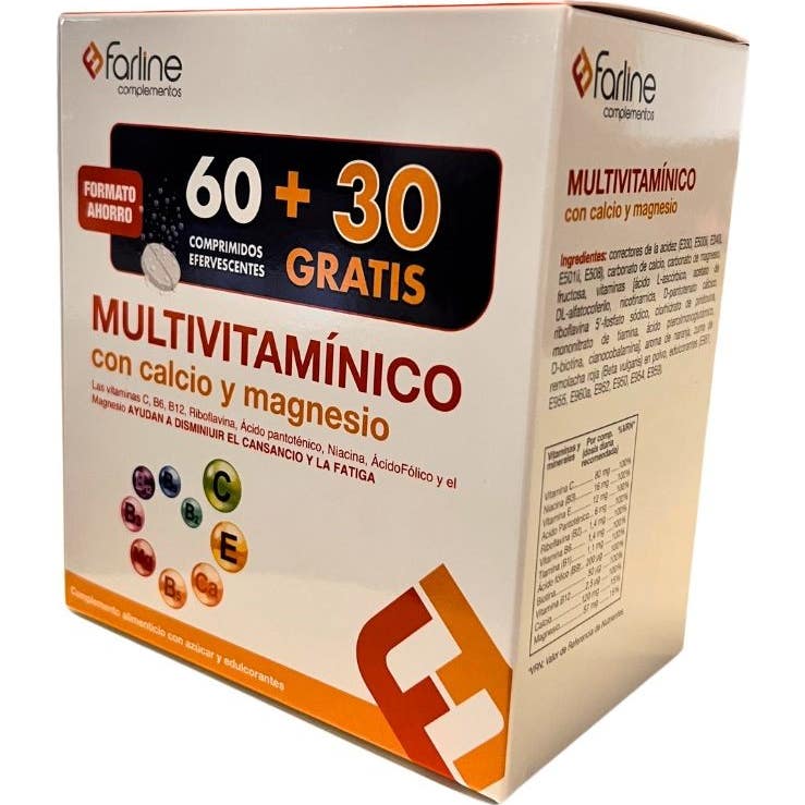 Farline Multivitamínico Efervescentes 90comp