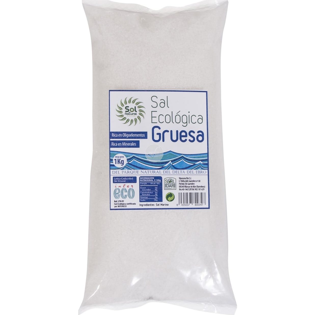 Solnatural Sal Marina Gruesa 1Kg