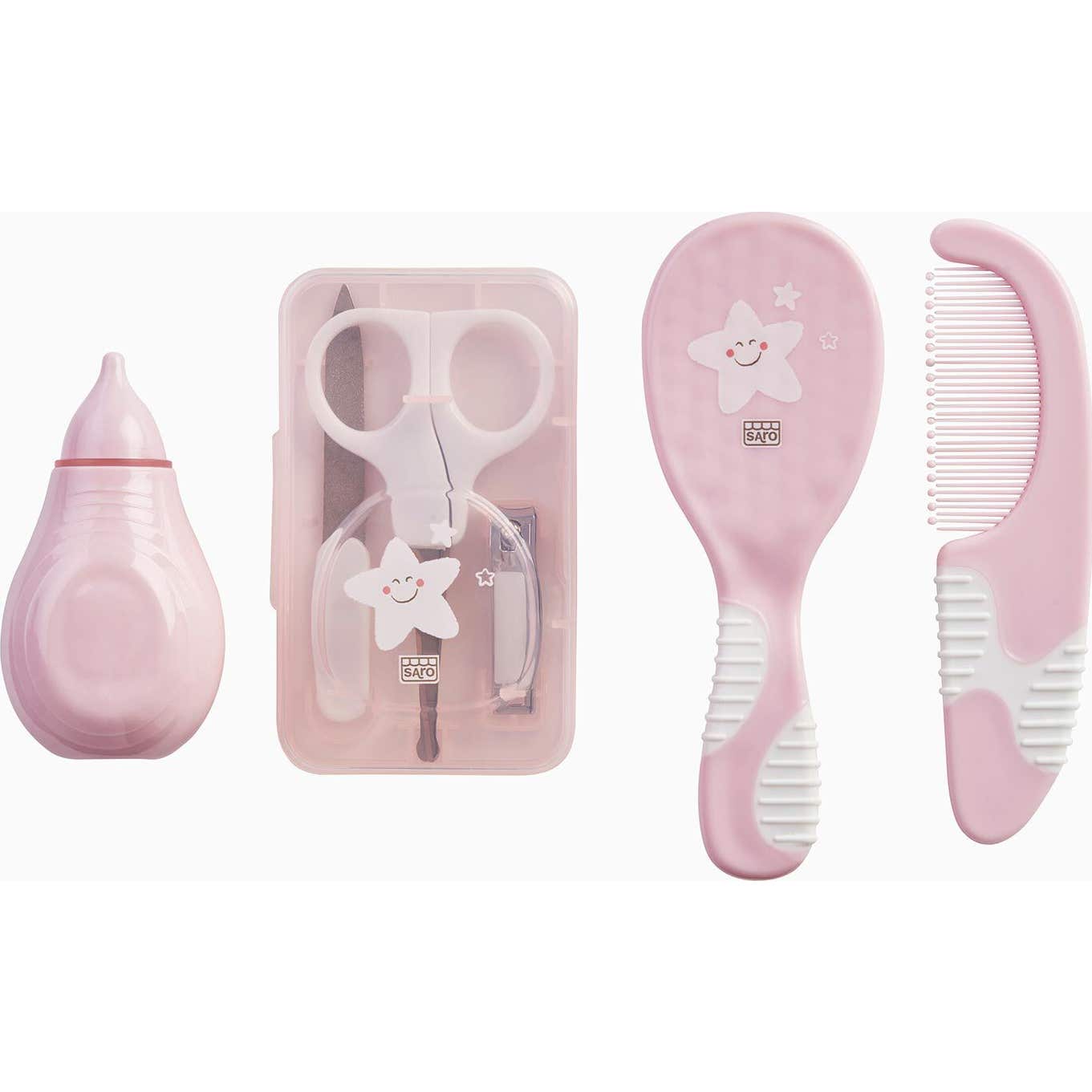 Saro Kit Estuche Aseo Bebé Rosa 0M 1ud