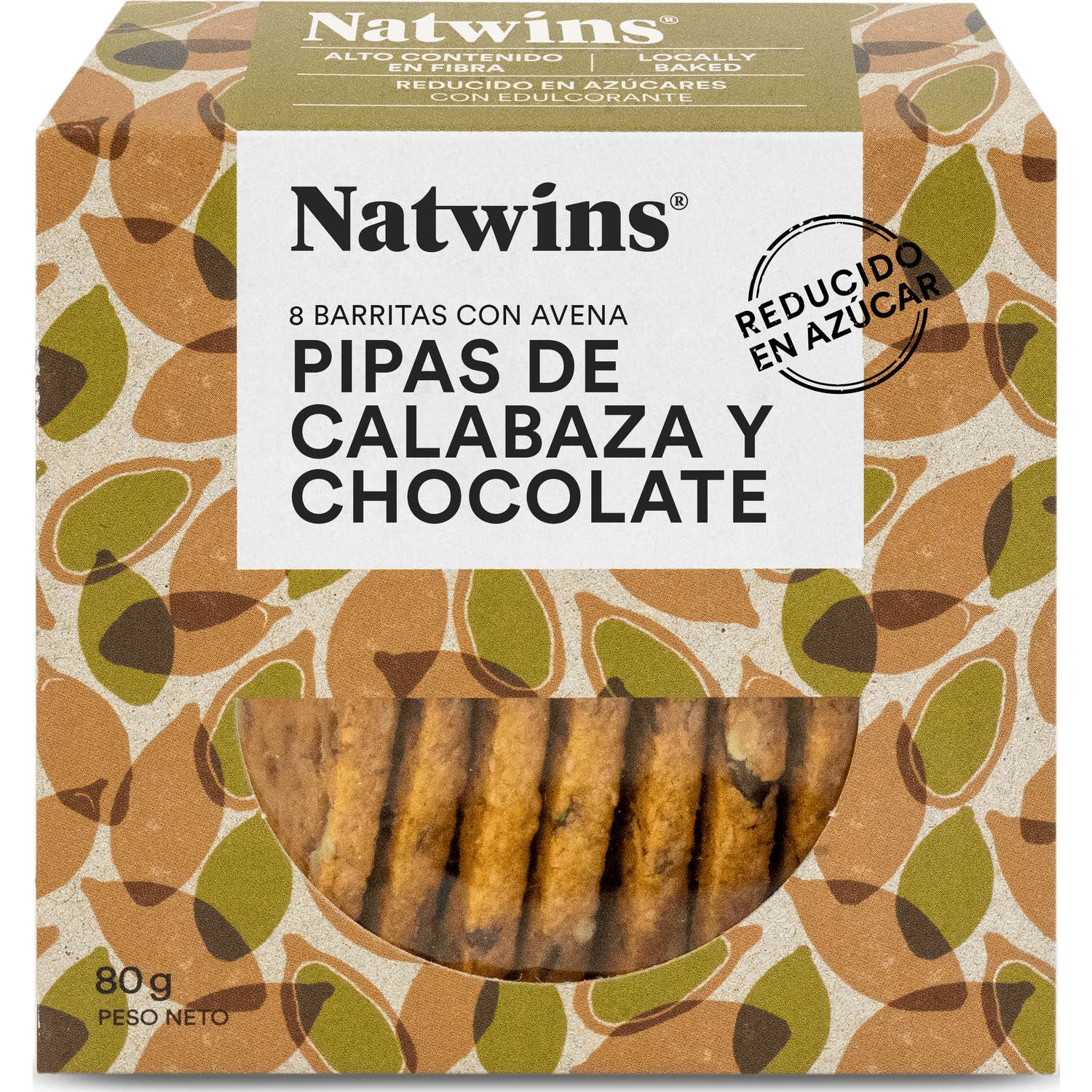 Natwins Barritas de Semillas de Calabaza y Chocolate 80g