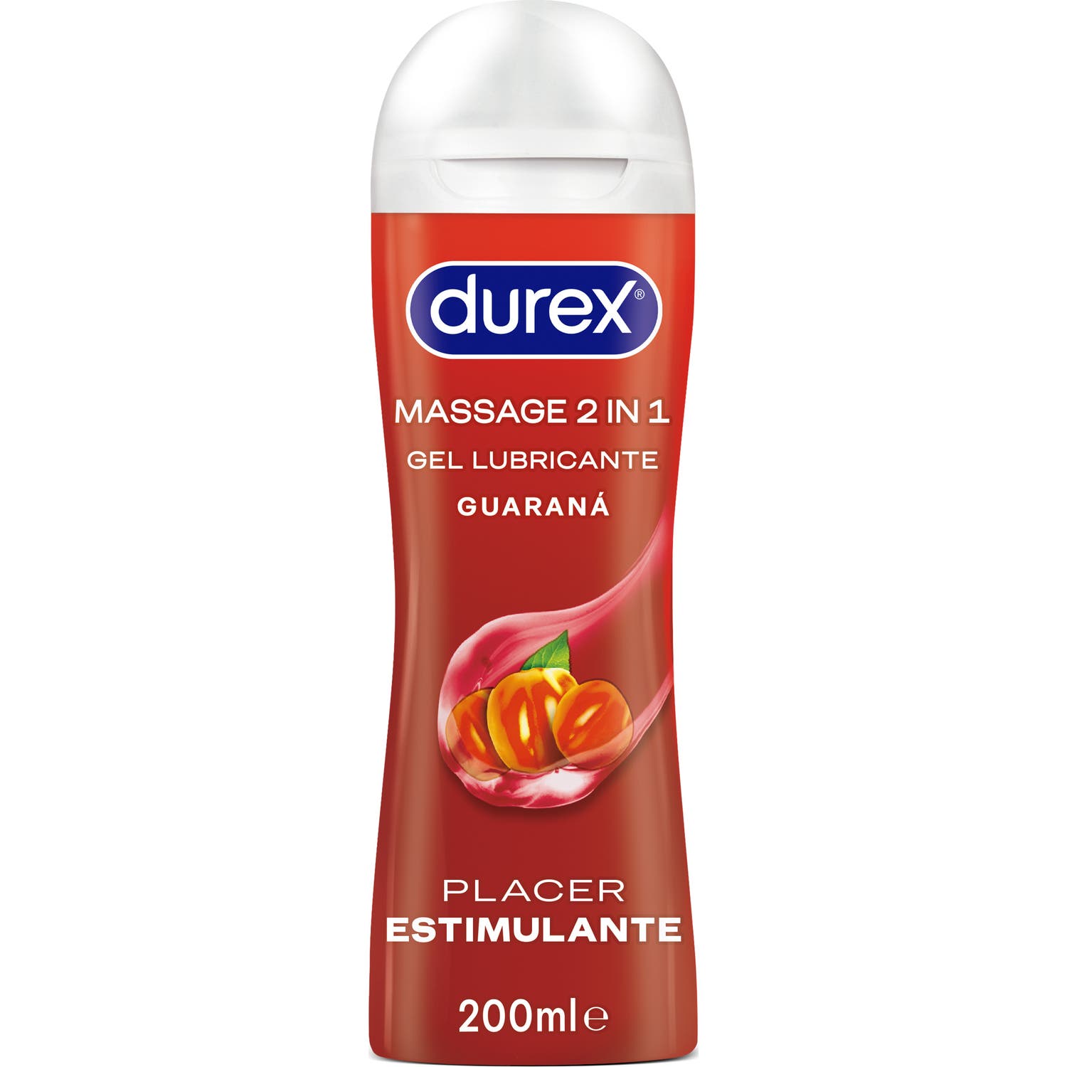 Durex Lubricante para Masajes Placer Estimulante Guaraná 200ml