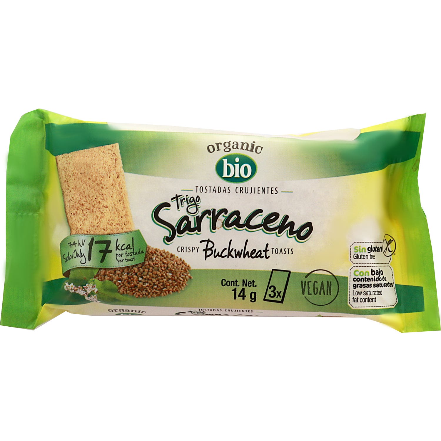 Santiveri Tostadas Ligeras Trigo Sarraceno Bio 15g