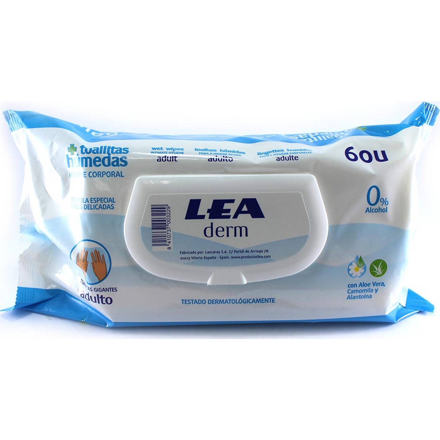 Pack de Toalhetes Húmidos Lea Derm 60u