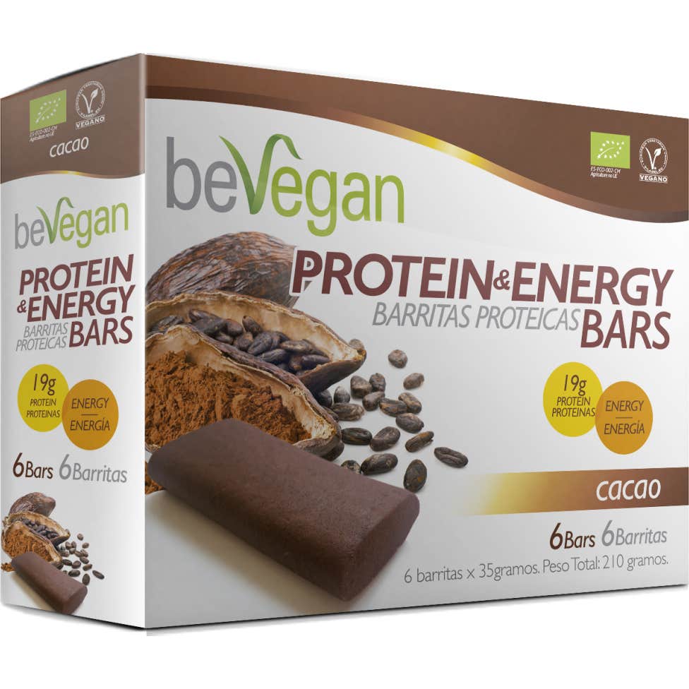 BeVagan Barritas Cacao Proteína-Energy 6x36g