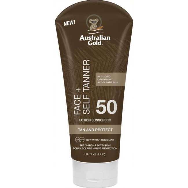 Australian Gold Face+Self Tanner Lotion SPF50 88ml