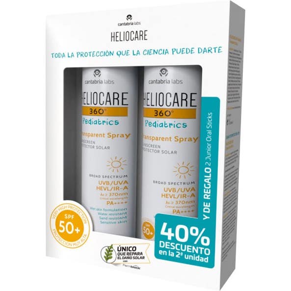 Heliocare 360 Pediatrics Transparent Spray SPF50+ 2x200 ml