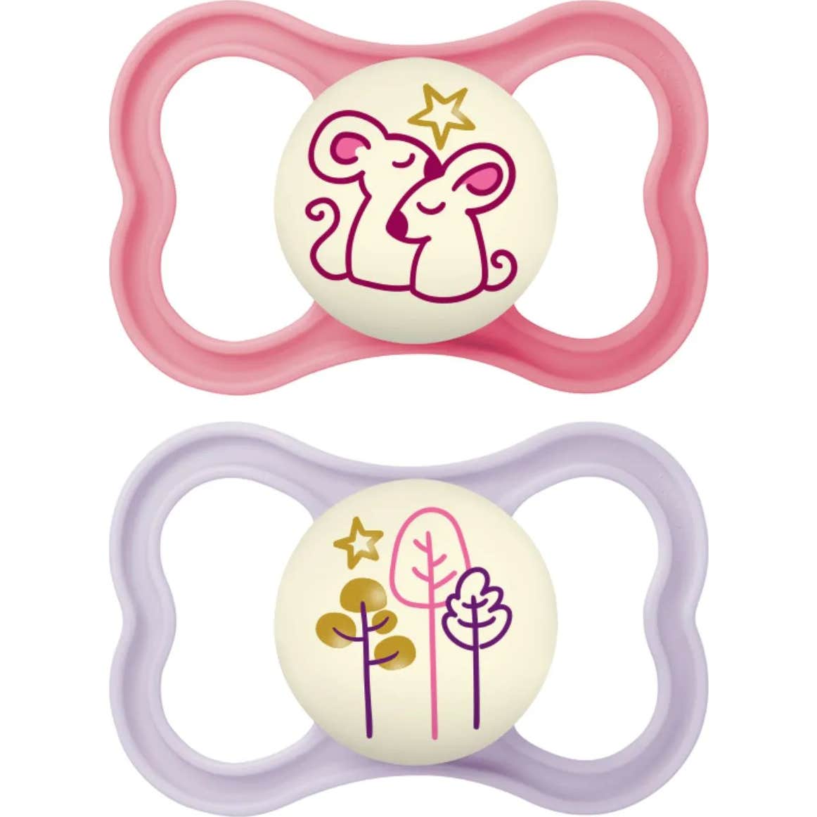 MAM Chupete Sil Air Night +16 Meses Neutro 2 Unidades