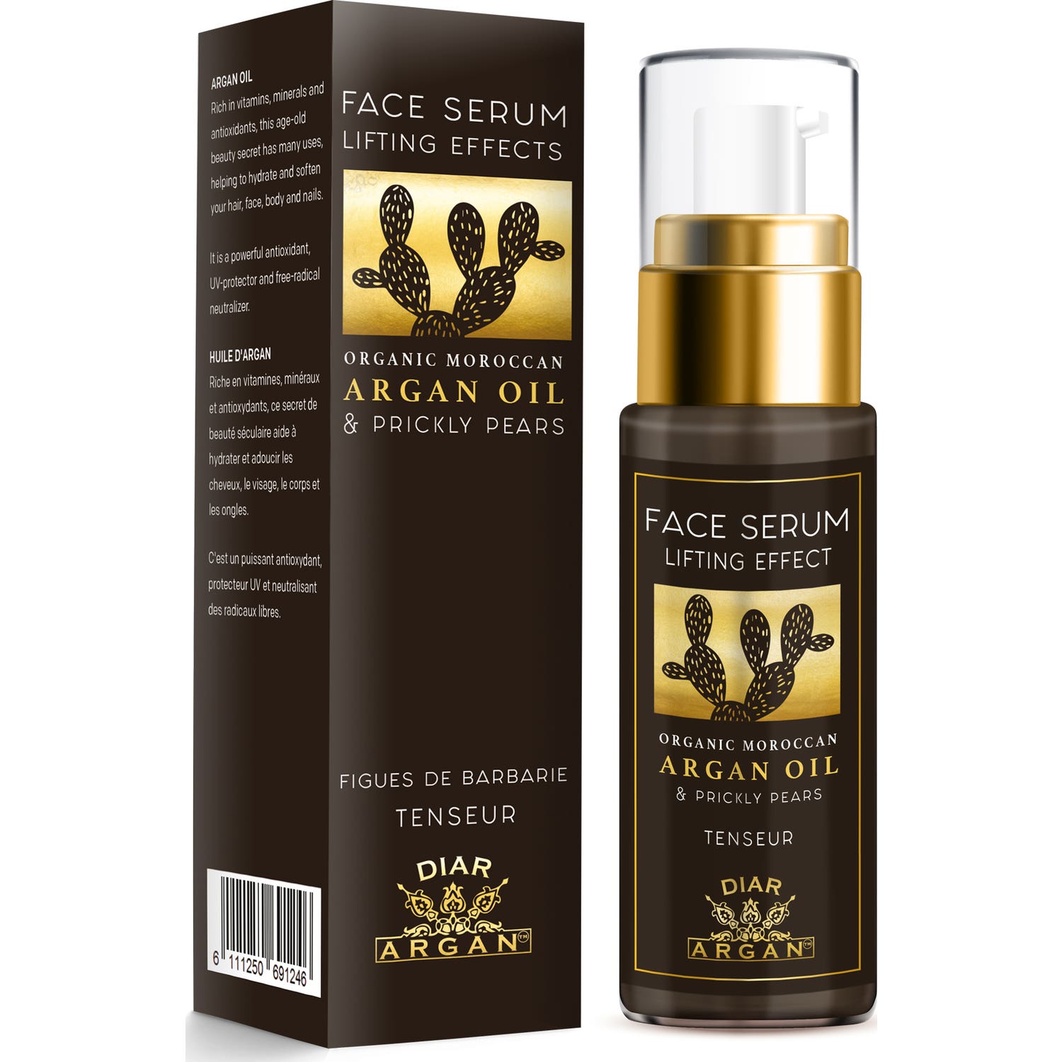 Diar Argán Sérum Facial Efecto Lifting Argán Puro y Aceite de Higos Chumbos 30ml