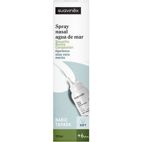 Suavinex Spray Nasal Agua Mar Aloe Vera Ment Soft +6 Años 120 ml