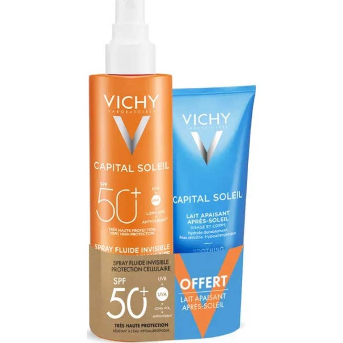 Vichy Pack Capital Soleil Spray Fluido SPF50+ 200ml + Leche After Sun 100ml