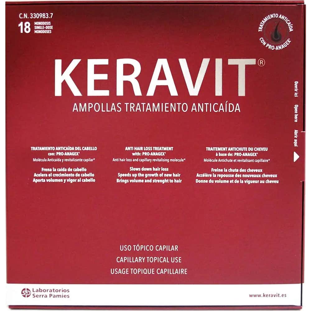 Keravit Ampollas Tratamiento Anticaída 18uds