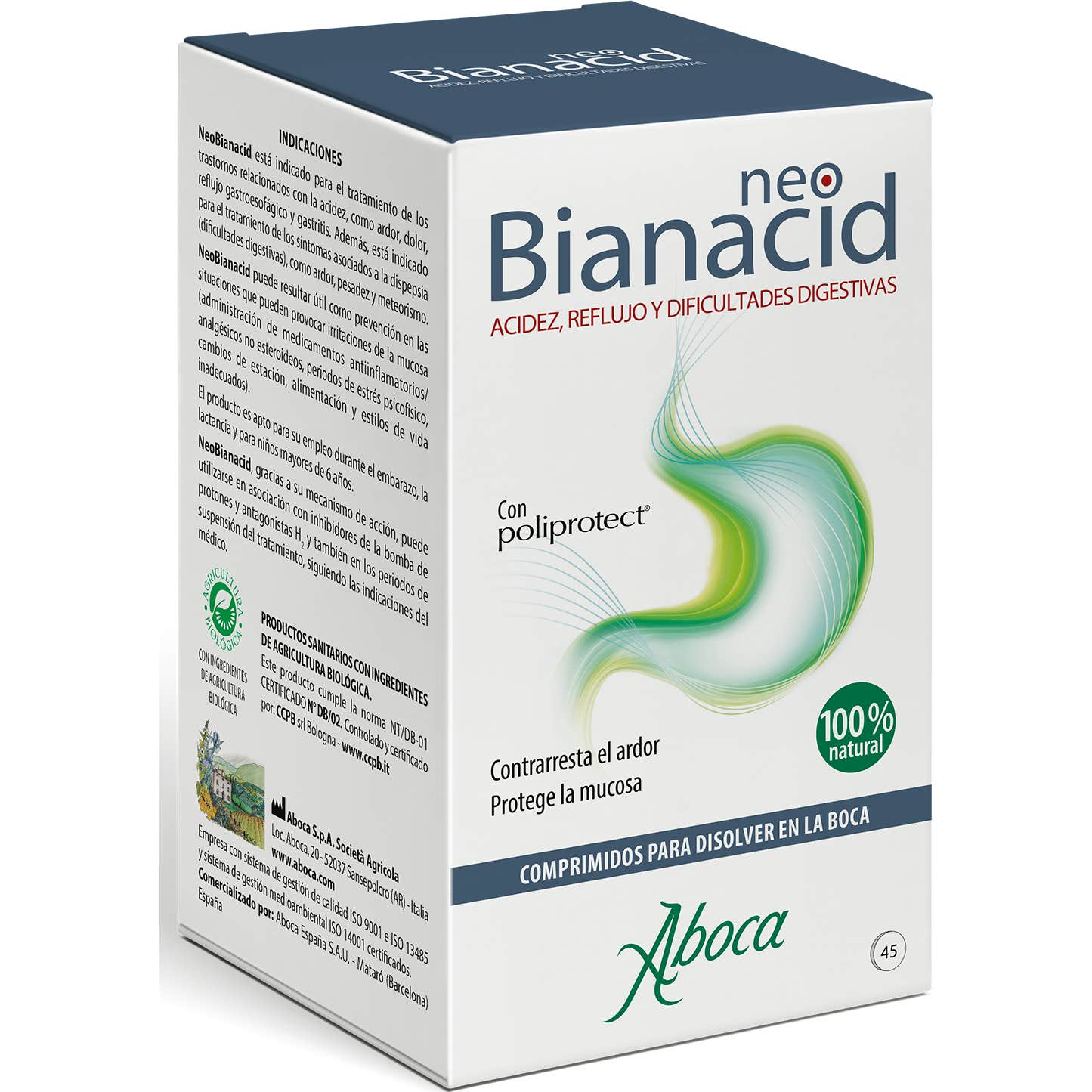 Aboca NeoBianacid Sabor Menta 45comp