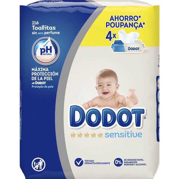 Dodot Toallitas Sensitive 216 uds