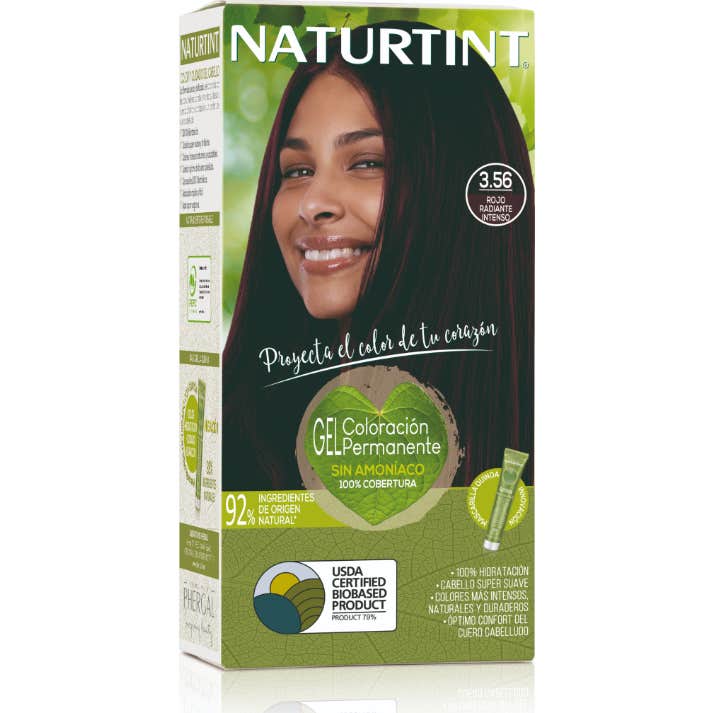 Naturtint Tinte de Cabello 3.56 Rojo Radiante Intenso 1ud