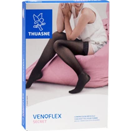 Thuasne Venoflex Secret C2 Media AG Mujer Negro N2 1 Par