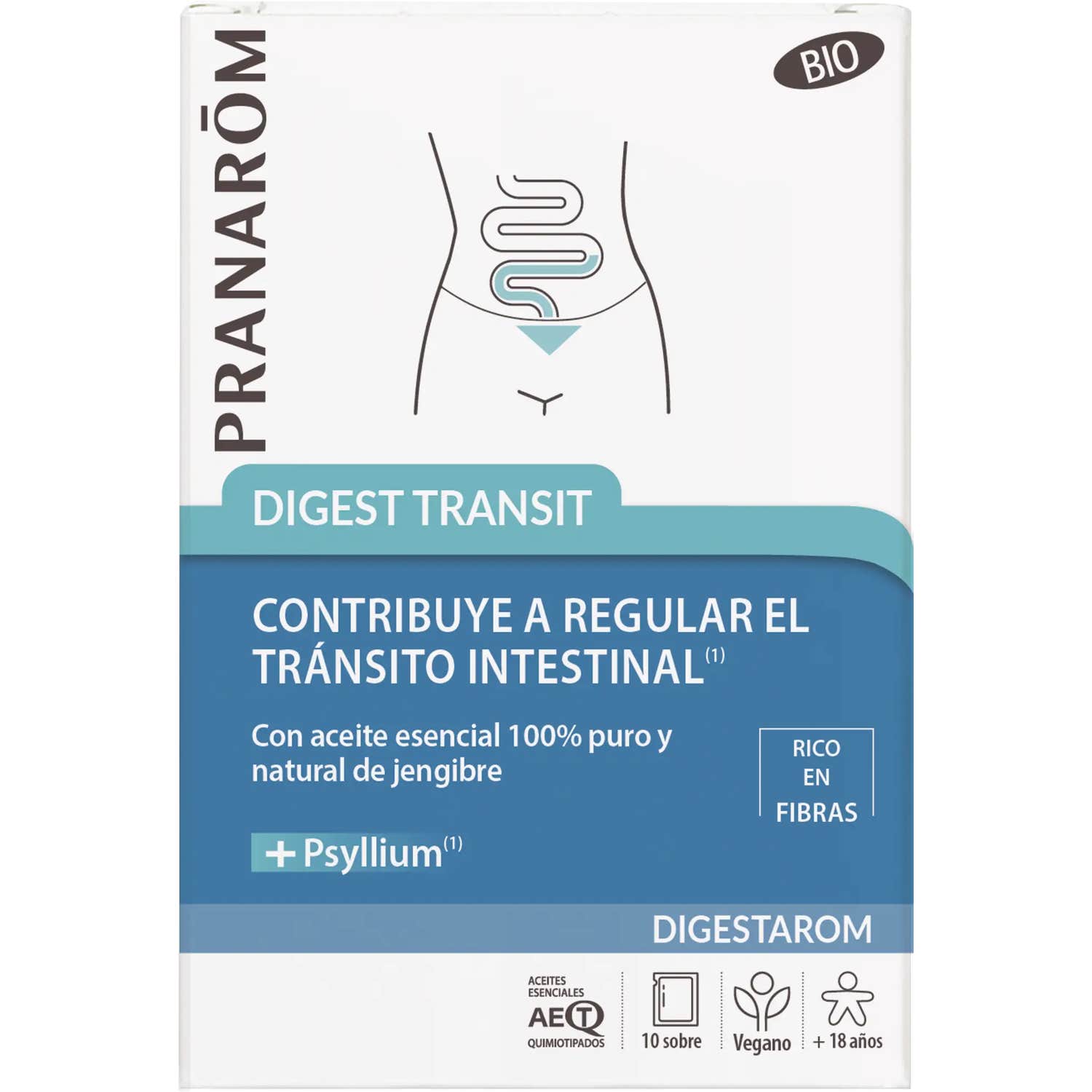 Pranarom Digest Transit Bio 10 Sobres 10 Ct - Imagen 2