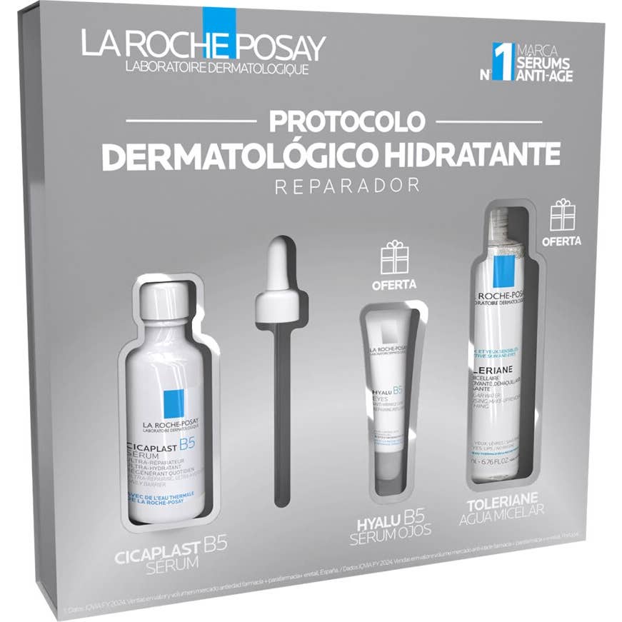 La Roche Posay Cicaplast B5 Serum + Hyalu B5 Ojos + Agua Micelar