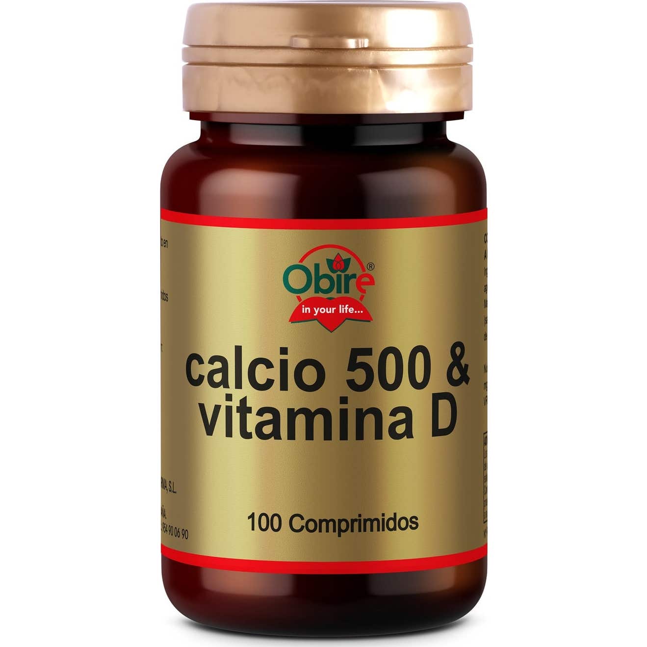 Obire 5 X Calcio 500 Y Vitamina D 100 Comprimidos - Imagen 2