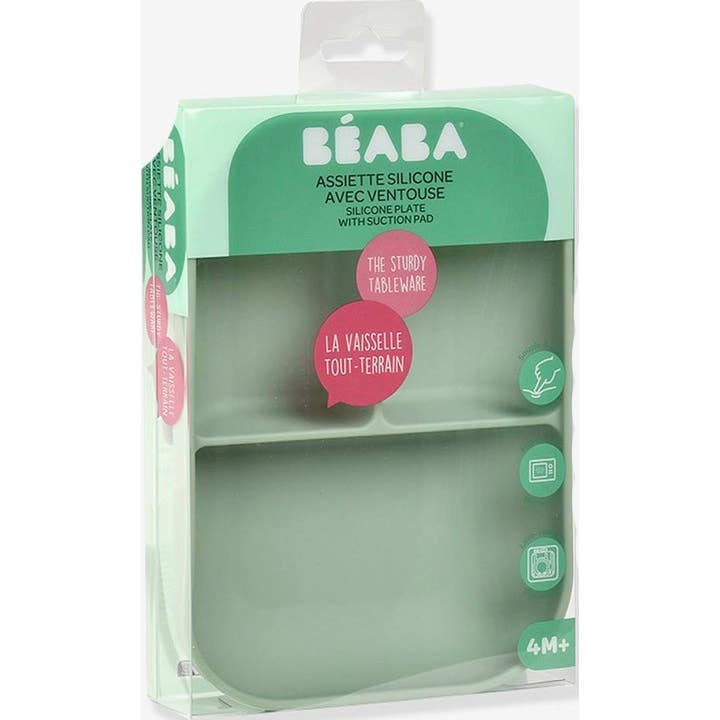 Béaba Plato Dividido Silicona Verde Salvia 1 ud