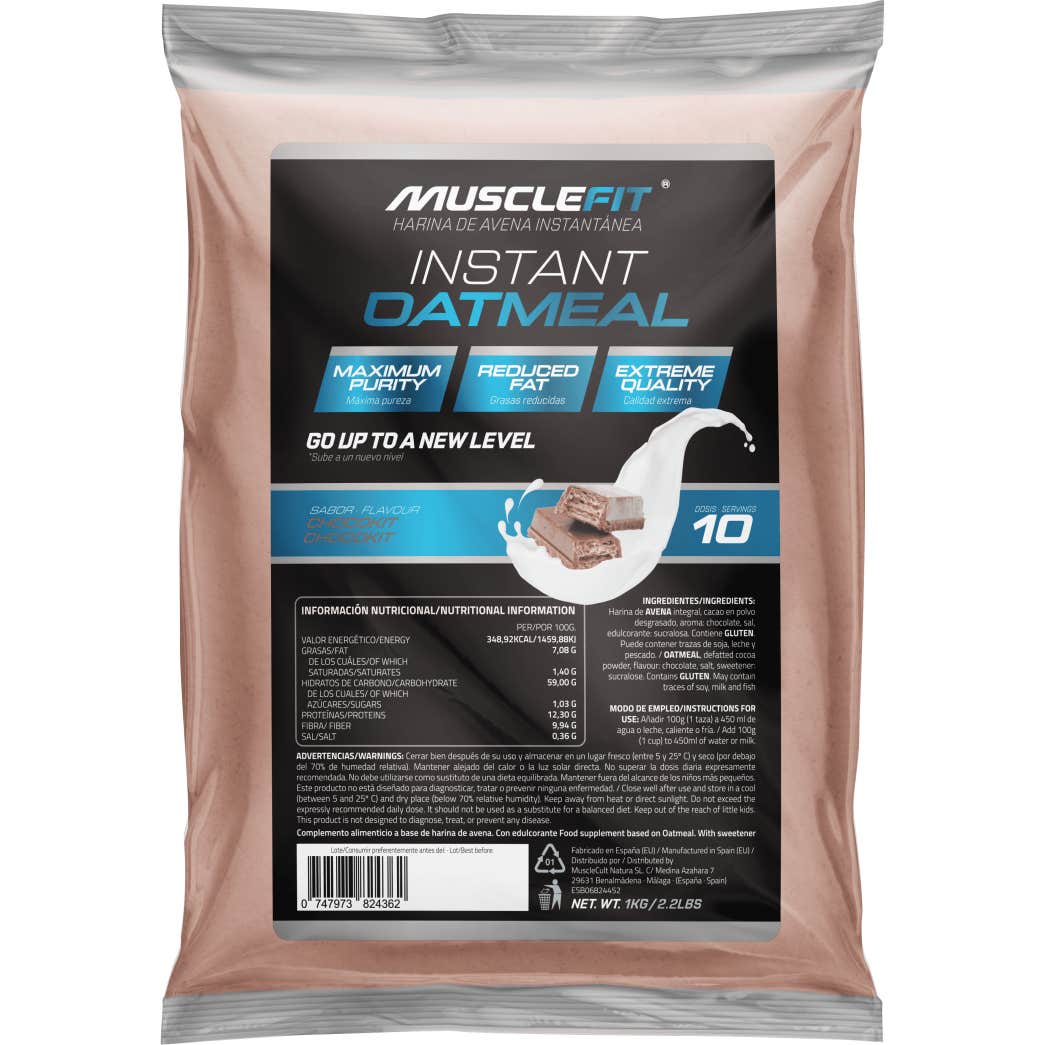 MuscleFit Harina de Avena Sabor Chocokit 1kg