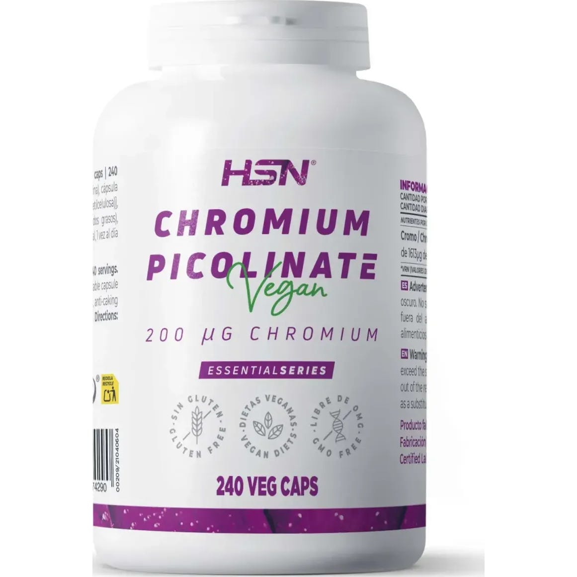 HSN Picolinato de Cromo 200mcg 240vcaps