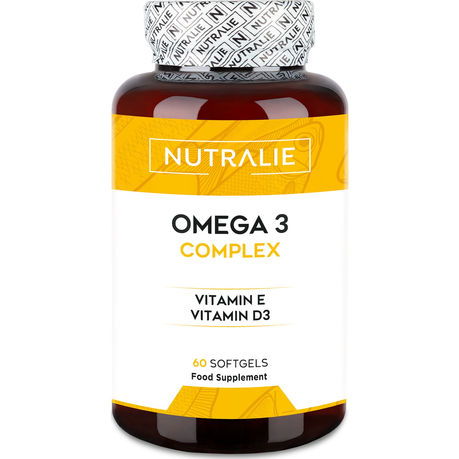 Nutralie Omega 3 Complex 2000mg EPA DHA + Vit E y D 60caps