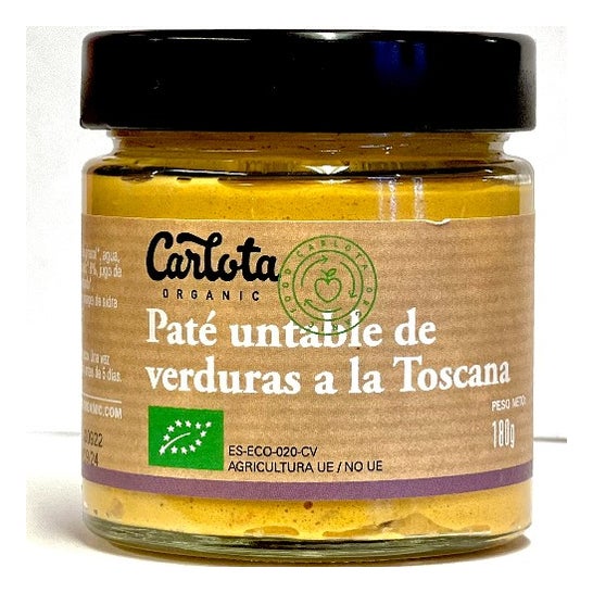 Carlota Organic Pate de Verdura A La Toscana Bio 180g