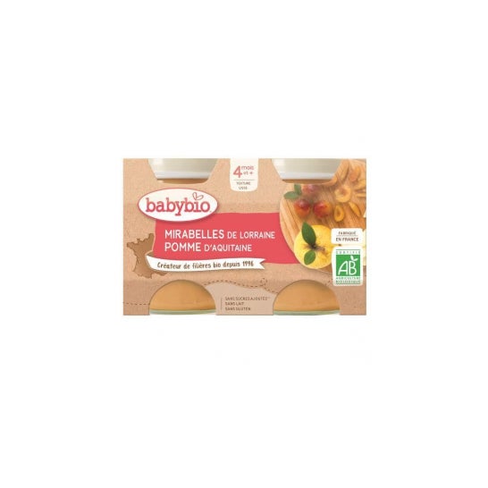 Babybio Mirabelle/Apple 2 X130 g