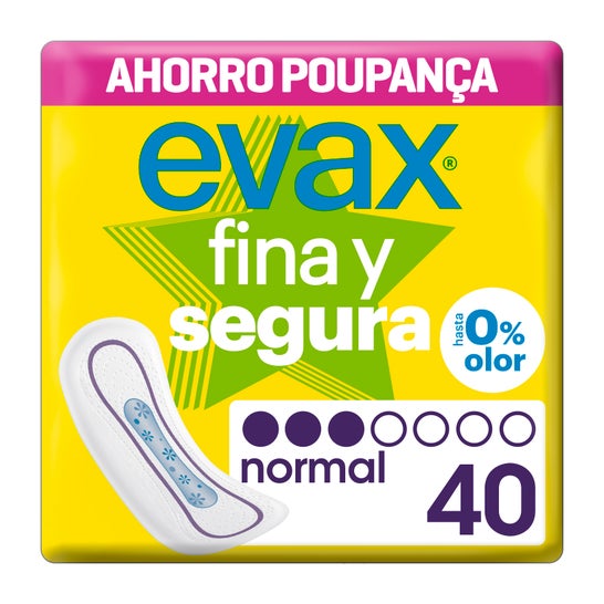 Evax Compresas Dünn und sicher Normal Keine Flügel 40 Stück