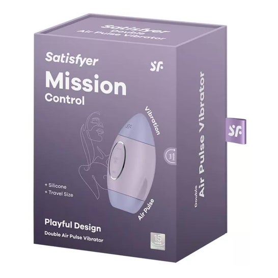 Satisfyer Mission Control Double Air Pulse Vibrator Blue 1ud