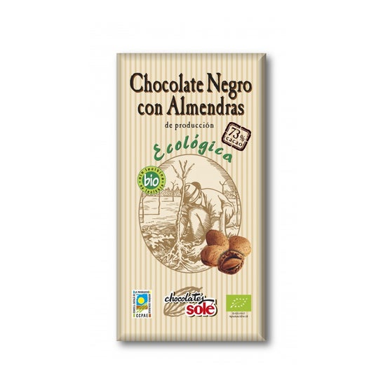 Chocolates Sole Chocolate Bitter 73% Cocoa con Almendra 150g